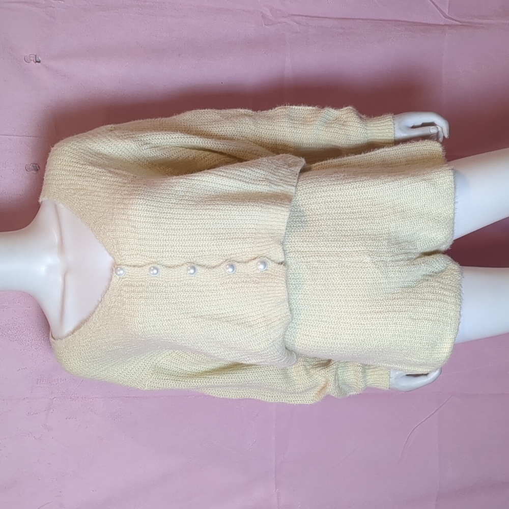Nasty Gal What a Pearl Wants Knit Cardigan and Matching Shorts Lounge Set Small